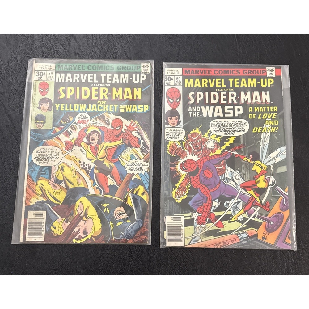 Marvel Team-Up #59 & 60 1977 Marvel Comics Spider-Man